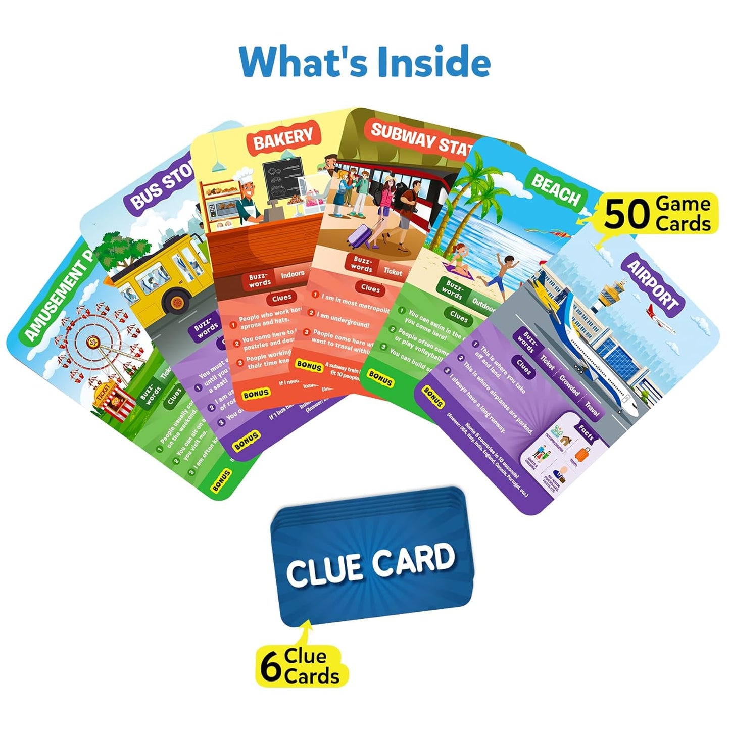 Skillmatics Card Game - Guess in 10 All Around The Town, Gifts for 6 Year Olds and Up, Quick Game of Smart Questions, Fun Family Game(PACK OF 5)