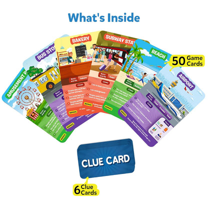 Skillmatics Card Game - Guess in 10 All Around The Town, Gifts for 6 Year Olds and Up, Quick Game of Smart Questions, Fun Family Game(PACK OF 5)