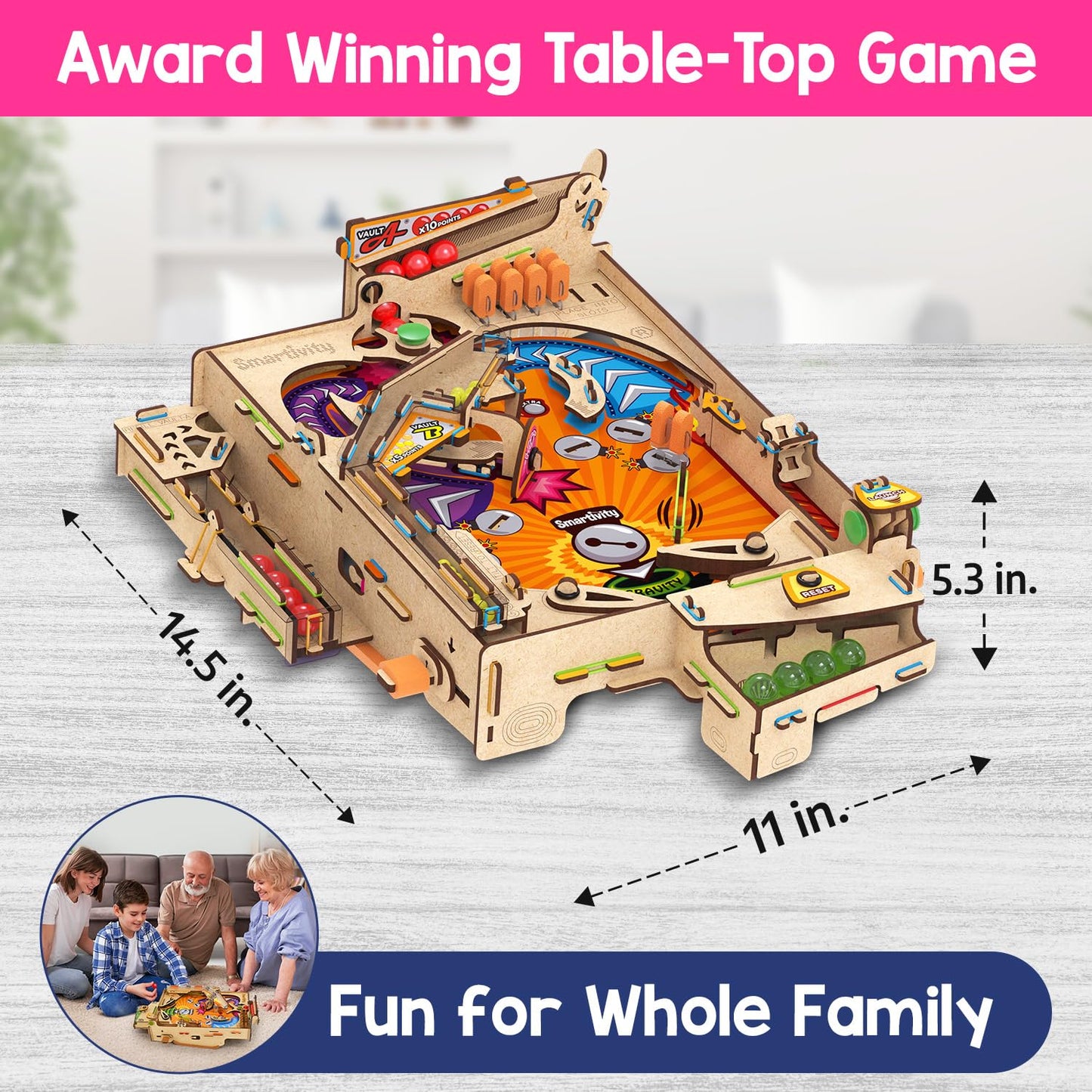 Smartivity Pinball Machine STEM DIY Fun Toy, Educational & Construction based Activity Game Kit for Kids 8 to 14, Best Gift for Boys & Girls(PACK OF 6)