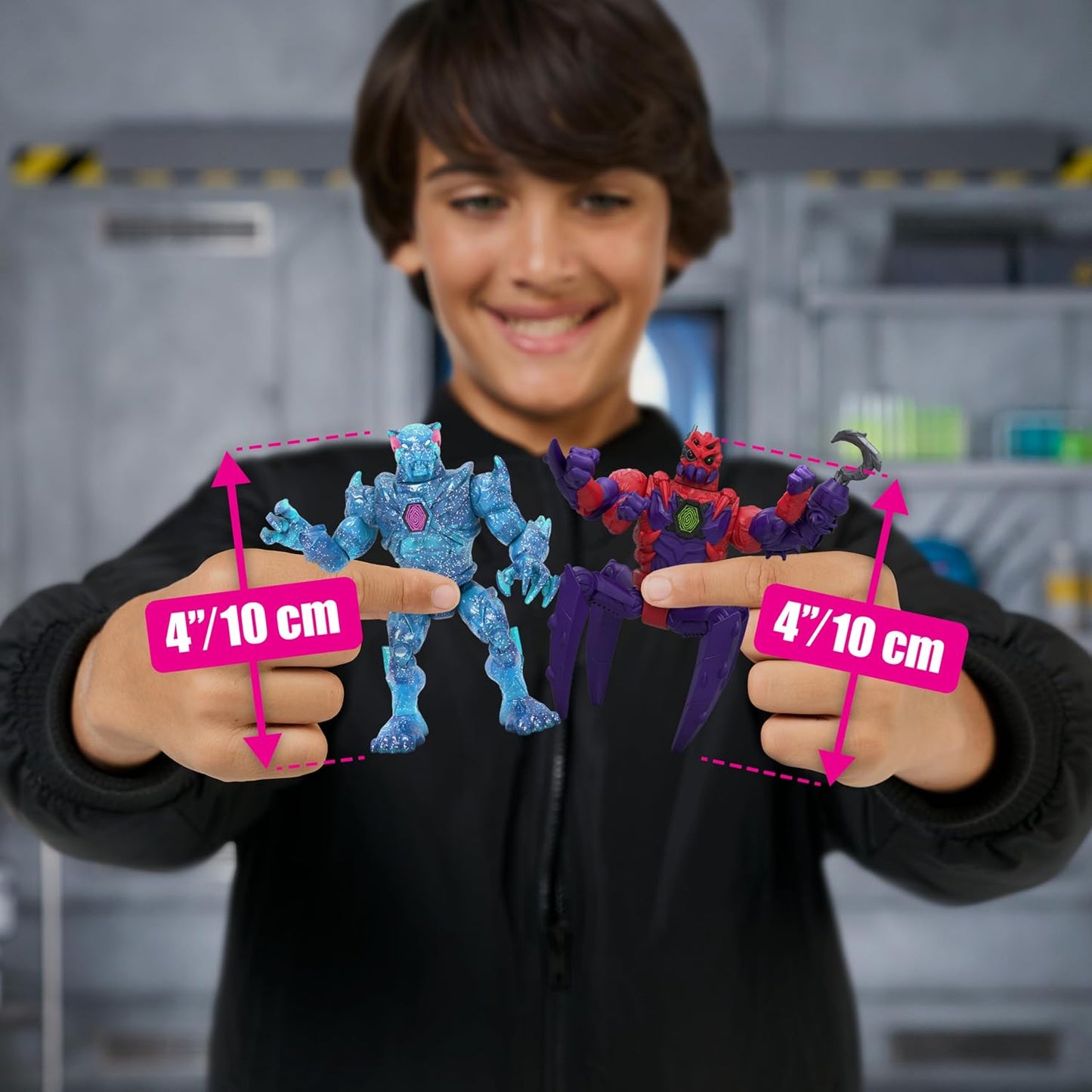 MRBEAST LAB Hybrids Multi Pack, Reveal Different Hybrid Parts to Create 2 Mix & Match Action Figures