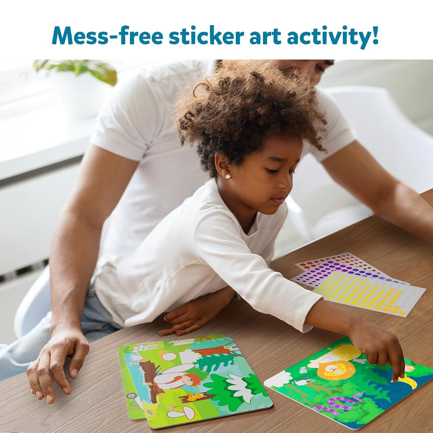 Skillmatics Dot It Sticker Art Activity - Animals, Mess-Free Fun for Kids, 500+ Stickers, Craft Kits, DIY Activity, Travel Toys, Gifts for Boys & Girls Ages 3, 4, 5, 6, 7(PACK OF 5)