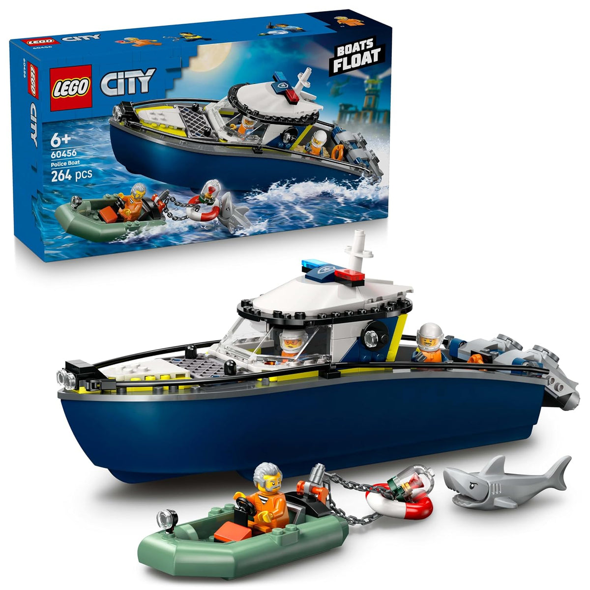 LEGO City 60456 Police Boat & Speedboat Chase Building Set