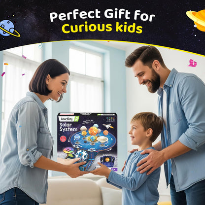 Smartivity DIY Solar System Kit | Gear-Driven Working Model of Planets | Birthday Gift for Boys & Girls 8-14 YearsI Build, Rotate & Explore Astronomy | Learn Solar System & Science Facts(PACK OF 6)