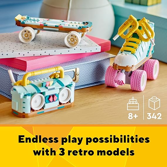 LEGO Creator Retro Roller Skate with Mini Skateboard and Boom Box 31148