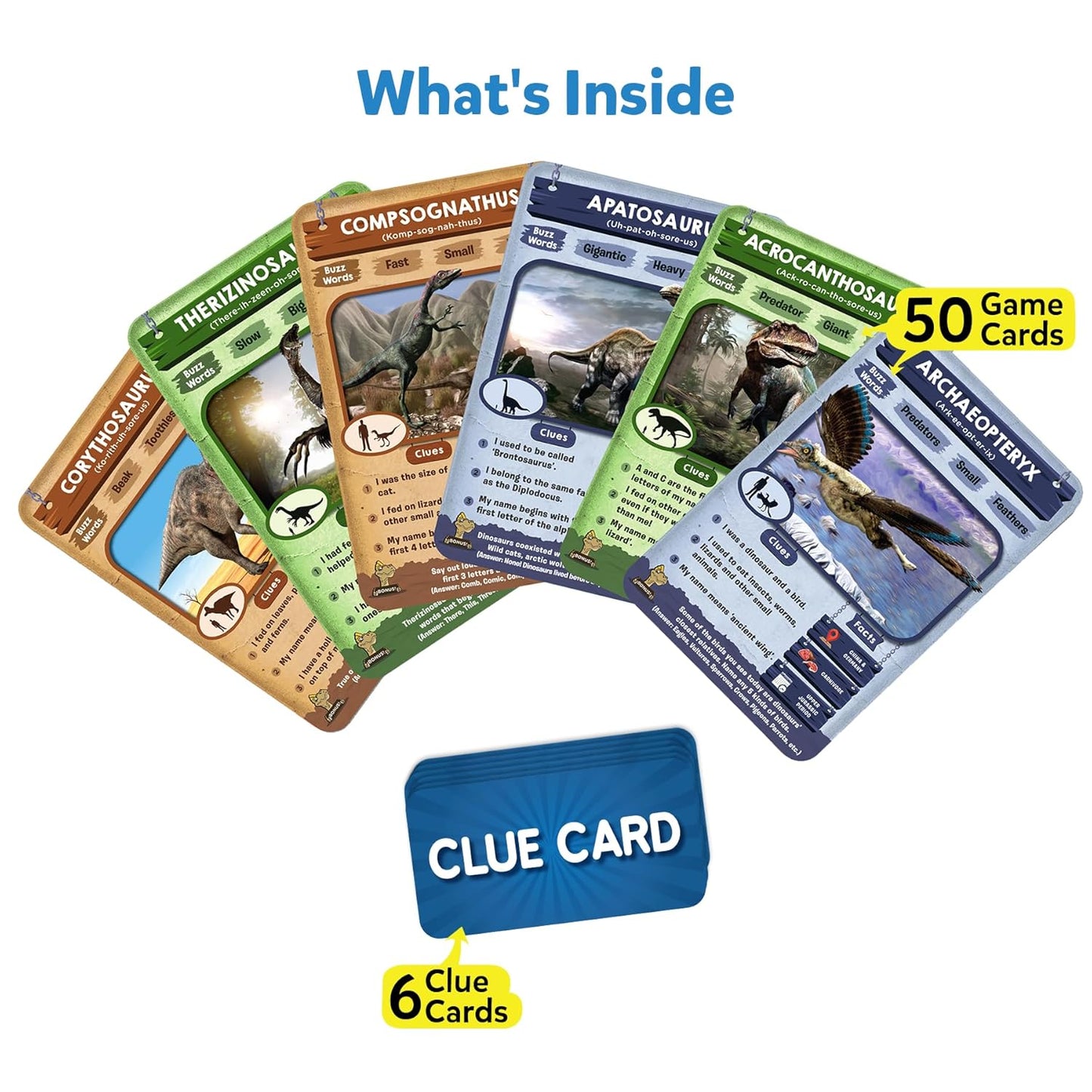 Skillmatics Guess in 10 Dinosaurs, Perfect for Boys, Girls, Kids, and Families Who Love Card Games, Toys, Travel Games, Gifts for Ages 8, 9, 10 & Up(PACK OF 5)