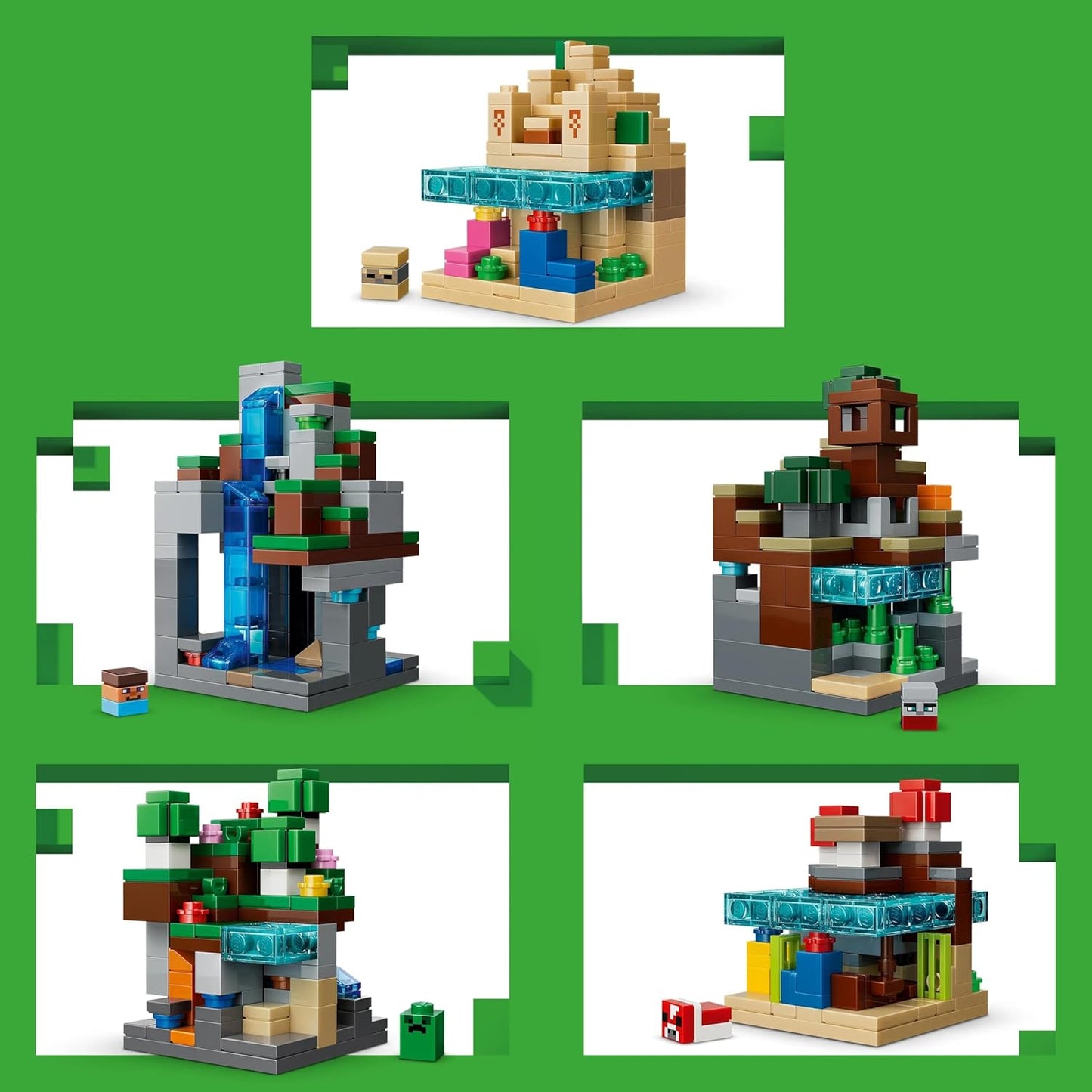 LEGO Minecraft Mini Biomes - Minecraft Art Building Set - Gaming Decoration for Ages 12+ - 21589