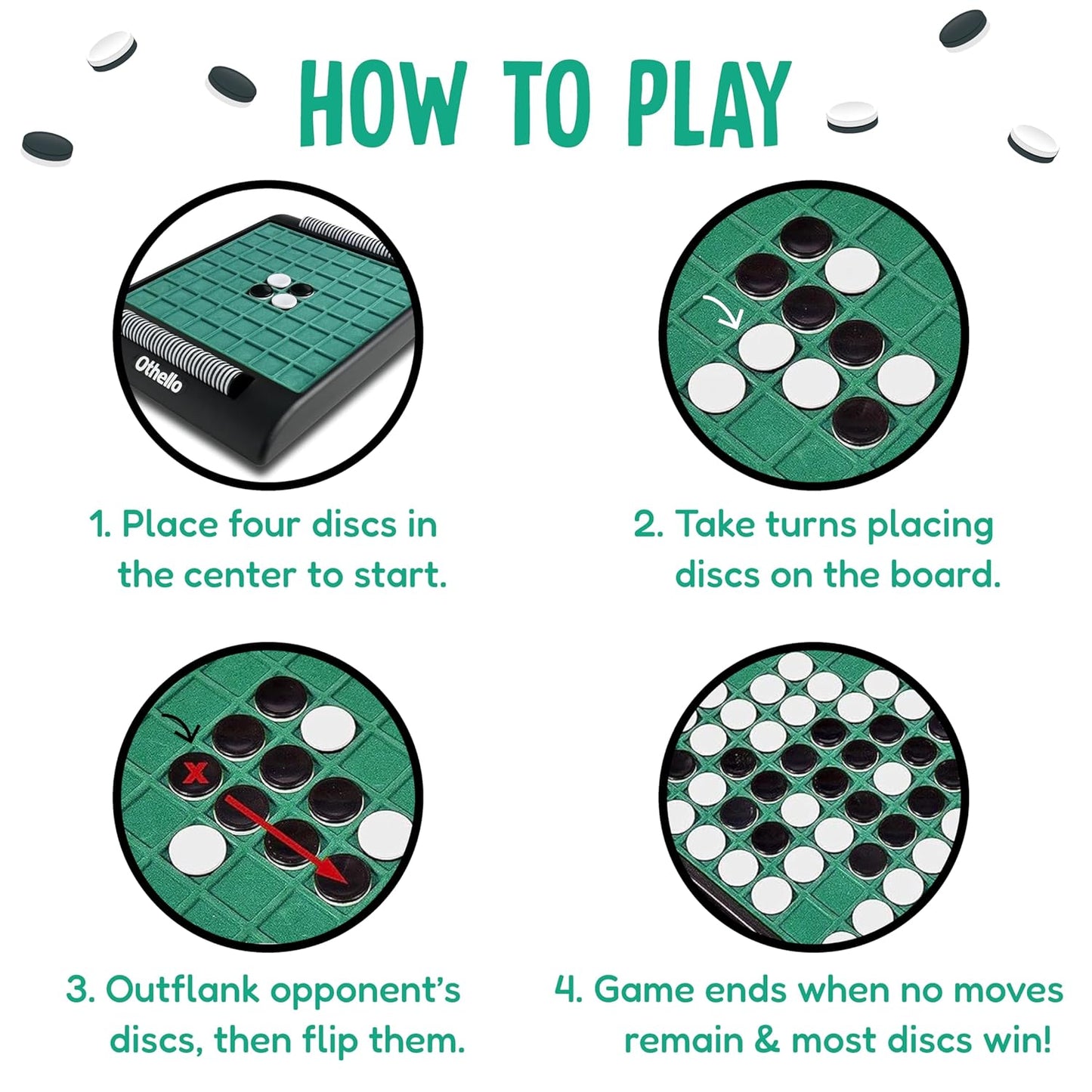 Othello Classic, Strategy Game, Board Game for Kids (PACK OF 6)