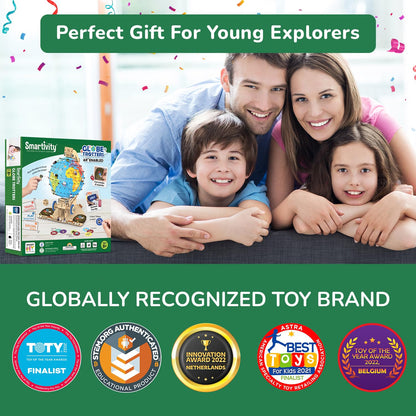 Smartivity Interactive Globe Model for Kids 8-14 Years Old | Build Your Own Globe with 1000+ Facts About Animals, Monuments, Places I Birthday Gift for Boys...(PACK OF 6)
