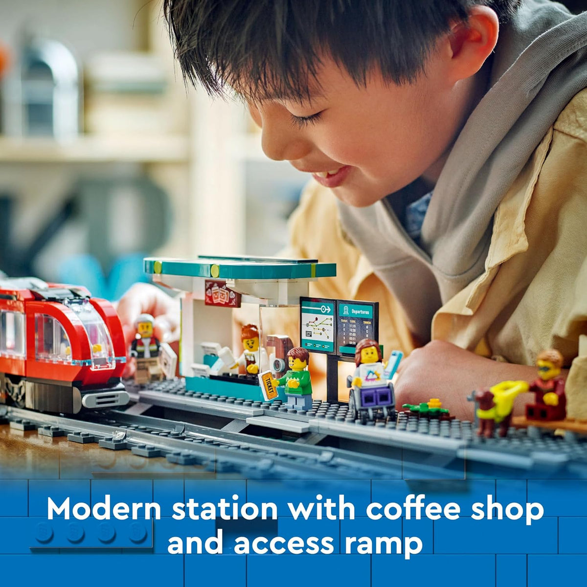 LEGO City 60423 Downtown Streetcar & Station Building Set