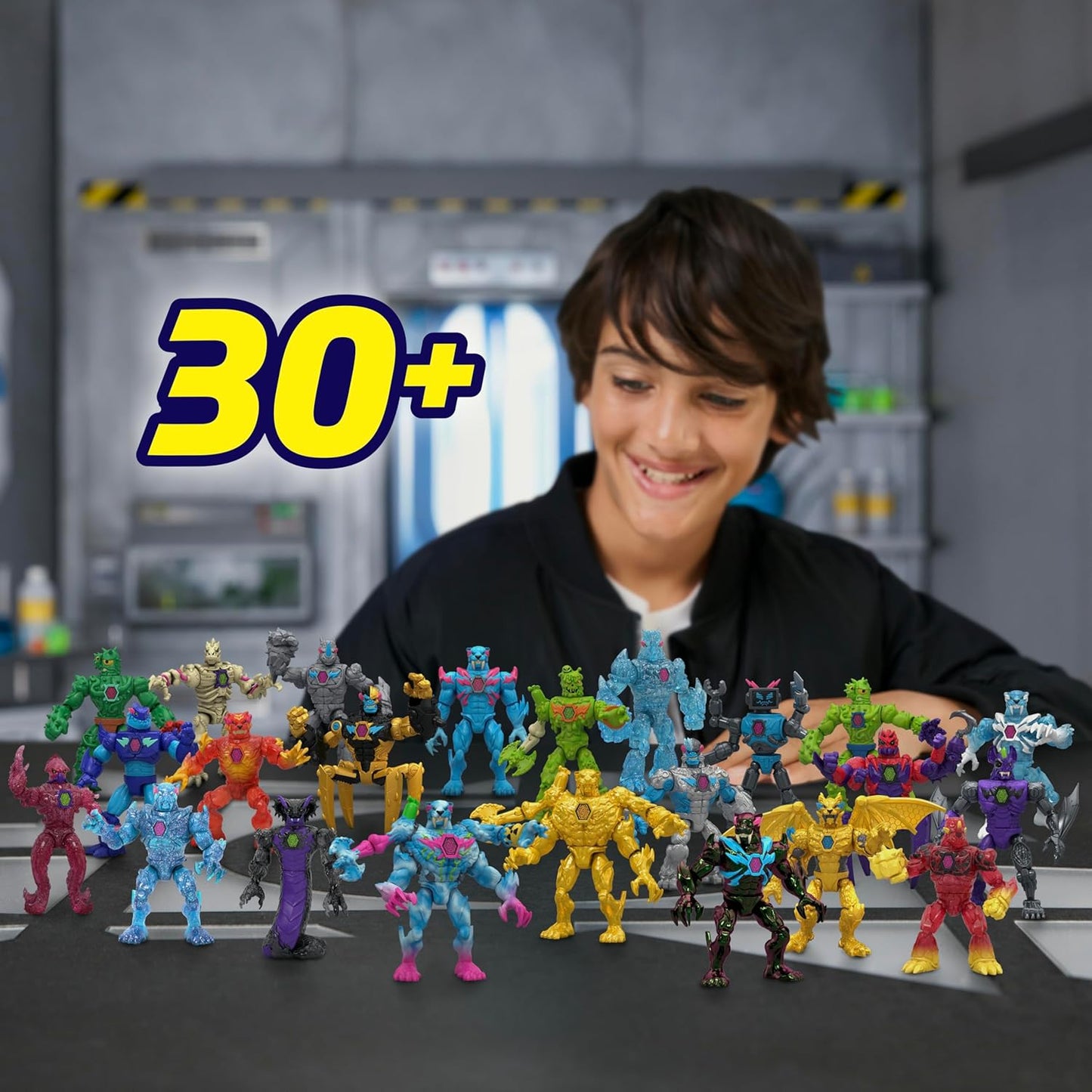 MRBEAST LAB Hybrids Multi Pack, Reveal Different Hybrid Parts to Create 2 Mix & Match Action Figures