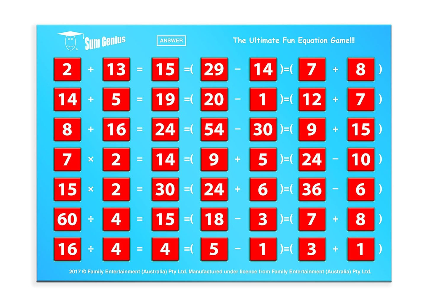 Sum Genius, Strategy Game, Board Game for Kids (PACK OF 6)