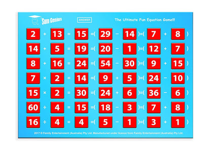Sum Genius, Strategy Game, Board Game for Kids (PACK OF 6)