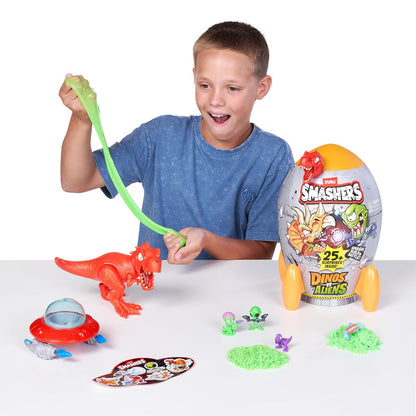 ZURU Smashers Dinos vs Aliens Rocket Surprise Toy – Dinosaur and Alien Adventure Set