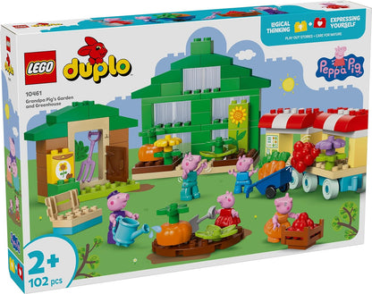 LEGO DUPLO Peppa Pig Grandpa Pig’s Garden and Greenhouse Building Set 10461 Building Blocks Toys