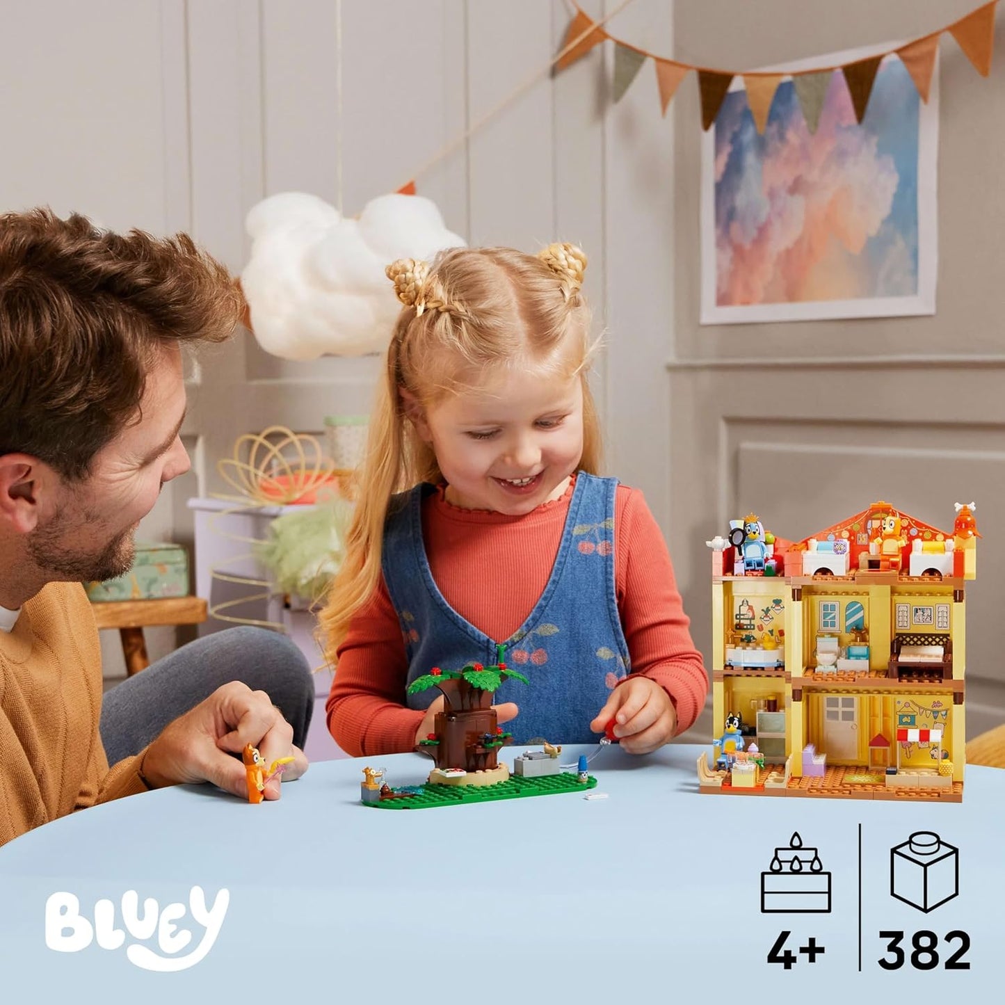 LEGO Bluey: Bluey’s Family House Playset, Home-11203 Building Kit
