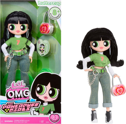 L.O.L. Surprise! OMG The Powerpuff Girls Doll - Buttercup - Includes 1 Doll, Blind Packaging, Comes with Suit and Accessories, Collect All 3
