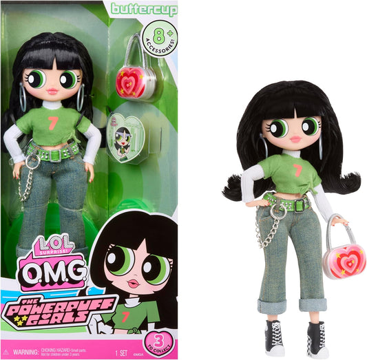 L.O.L. Surprise! OMG The Powerpuff Girls Doll - Buttercup - Includes 1 Doll, Blind Packaging, Comes with Suit and Accessories, Collect All 3