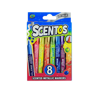Scentos Scented Metallic Markers/Sketch Pens (PACK OF 12)