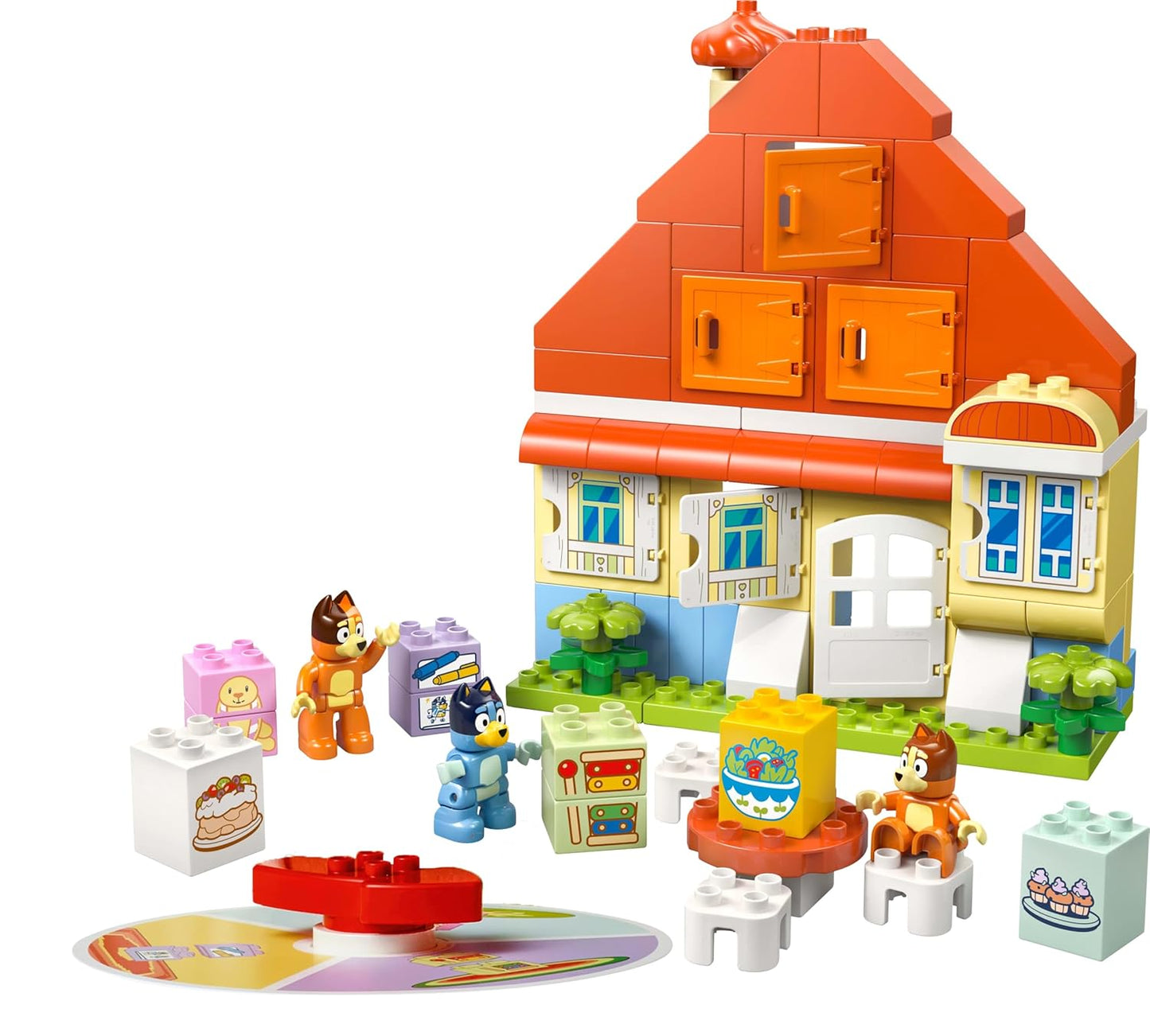 LEGO DUPLO Bluey: Bluey’s Family House with Memory Game Interactive Toy 10459 Building Toy