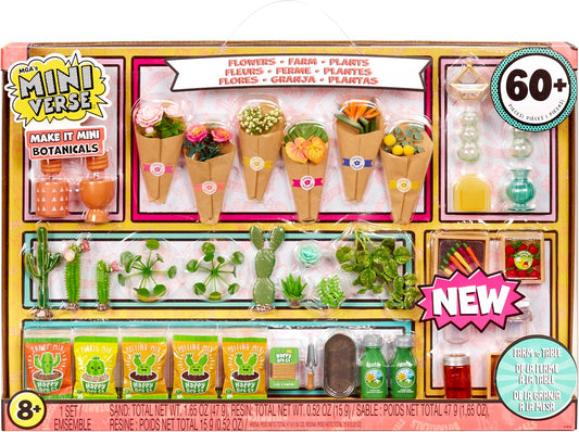 MGA's Miniverse Botanicals Collectibles, Mystery Blind Packaging, DIY Crafts, Resin Play, Mini Plants & Bouquets, Garden Themed Collectibles, 8+