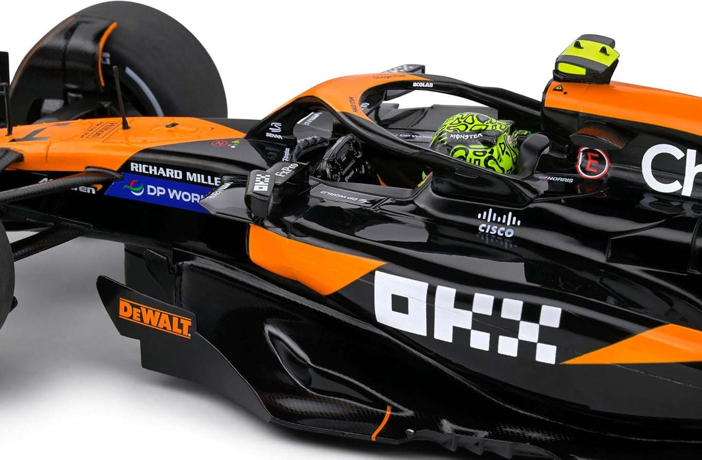Solido 1:18 Model Car - McLaren F1 Team MCL38 Lando Norris Miami GP 2024 Formula 1 Racing Car