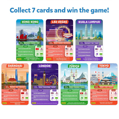 Skillmatics Card Game - Guess in 10 Cities Around the World, Gifts for 8 Year Olds and Up, Quick Game of Smart Questions, Fun Family Game(PACK OF 5)