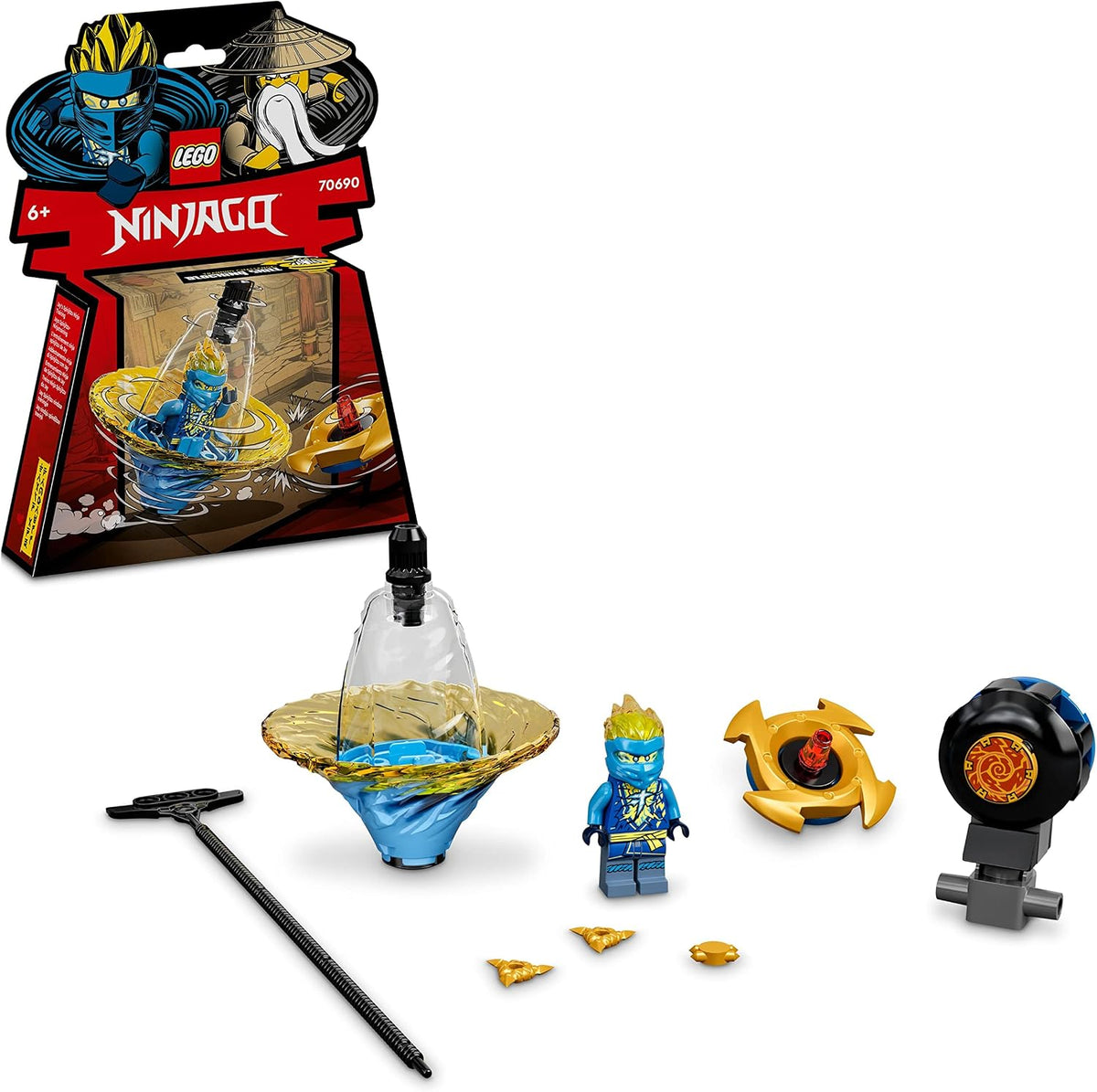 LEGO NINJAGO 70690 Jay’s Spinjitzu Ninja Training Spinner Set, 25 Pieces, 6+