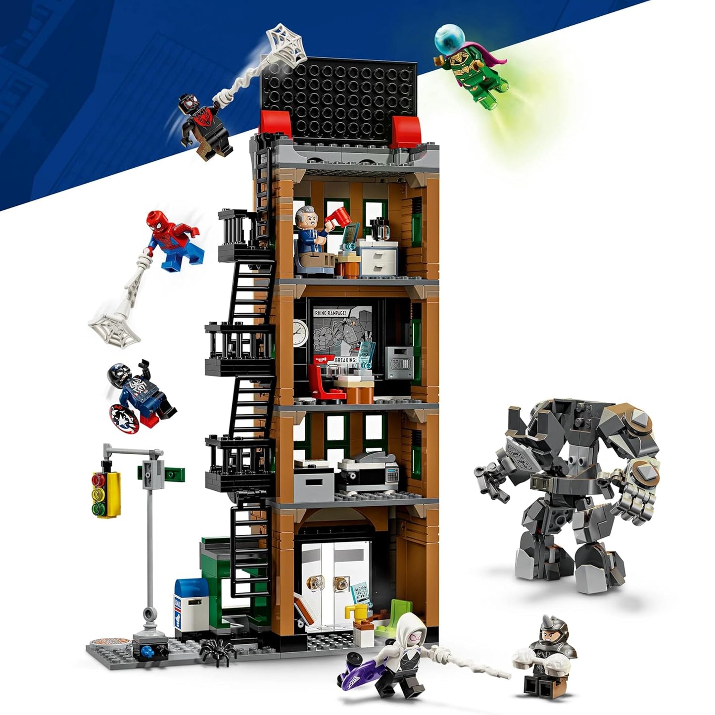 LEGO ǀ Marvel Spider-Man vs. Mysterio: The Daily Bugle Pretend Play Super Hero Building Toy - 76342