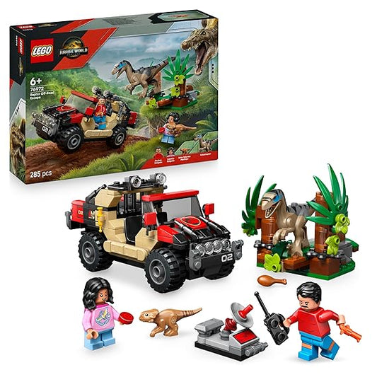LEGO Jurassic World Raptor Off-Road Escape Velociraptor Toy Dinosaur 76972