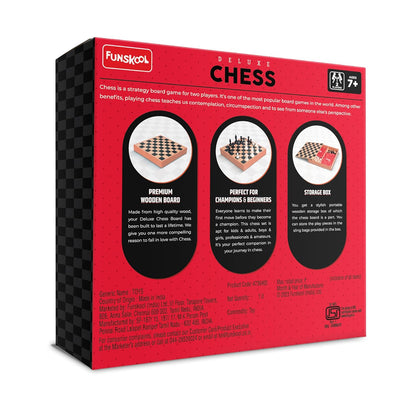 Games, Deluxe Chess, Wooden Set, War & Strategy, Family Games (PACK OF 4)