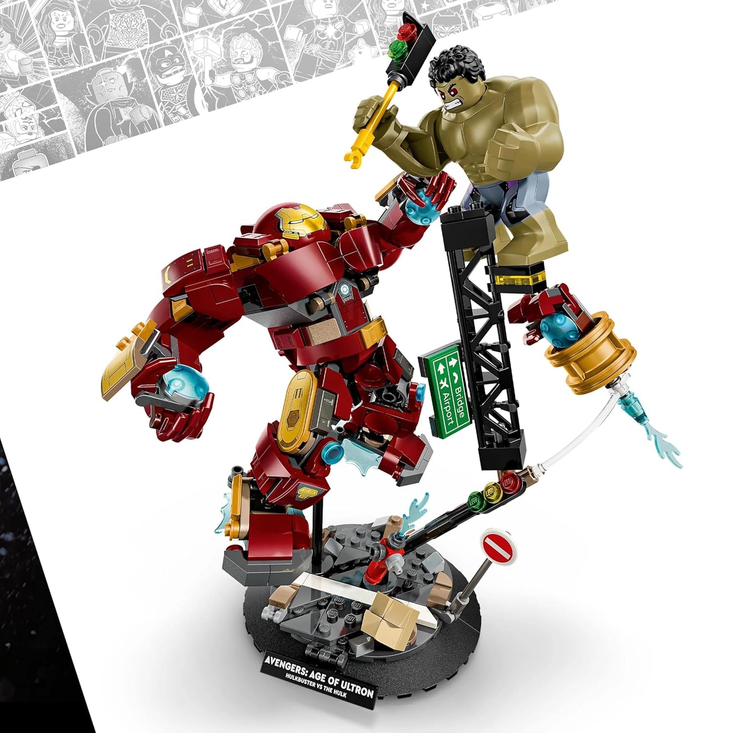 LEGO ǀ Marvel Epic Battle: Hulkbuster vs. The Hulk Super Hero Building Toy with Iron Man - 76343