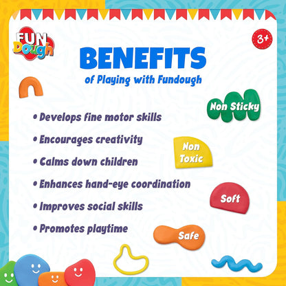 Fundough The Ultimate Dough & Tool Kit, Play Set for Kid (PACK OF 4)