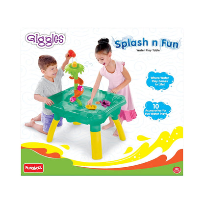 Kid Giggles Splash N Fun Water Play Table, 10 Accessories for Water Fun Play, Ideal for Pre-Schoolers, Multi-Colour.(PACK OF 2)
