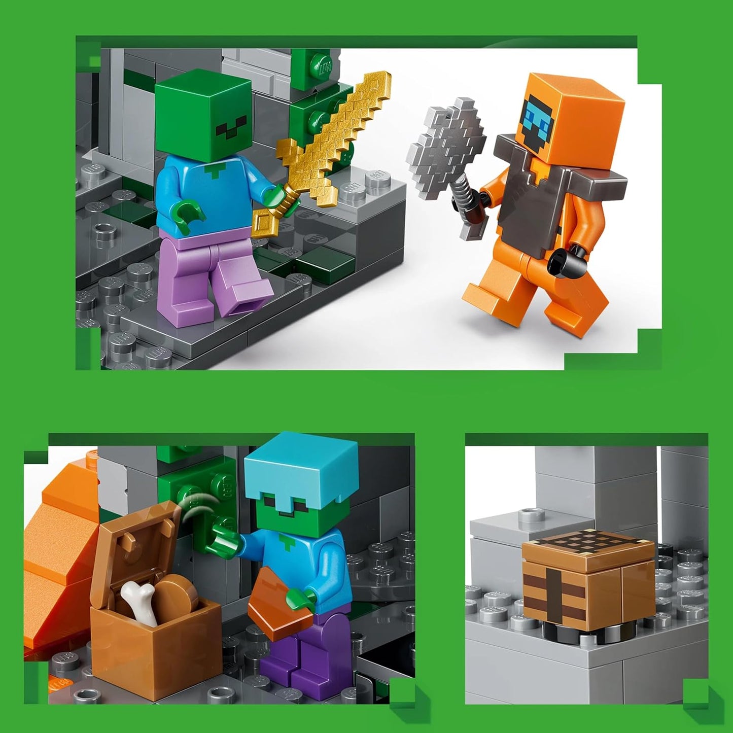 LEGO Minecraft Zombie Dungeon - Pretend Play Building Toy  21587