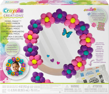Crayola Creations Model Magic Daisy Mirror Kit for 8+ Years, DIY Kit for Kids, Gift