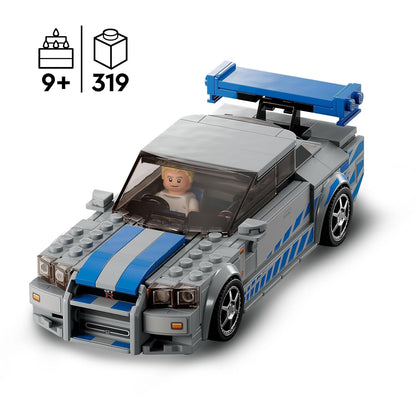LEGO Speed Champions 76917 2 Fast 2 Furious Nissan Skyline GT-R R34 Car, 319 Pieces, 9+