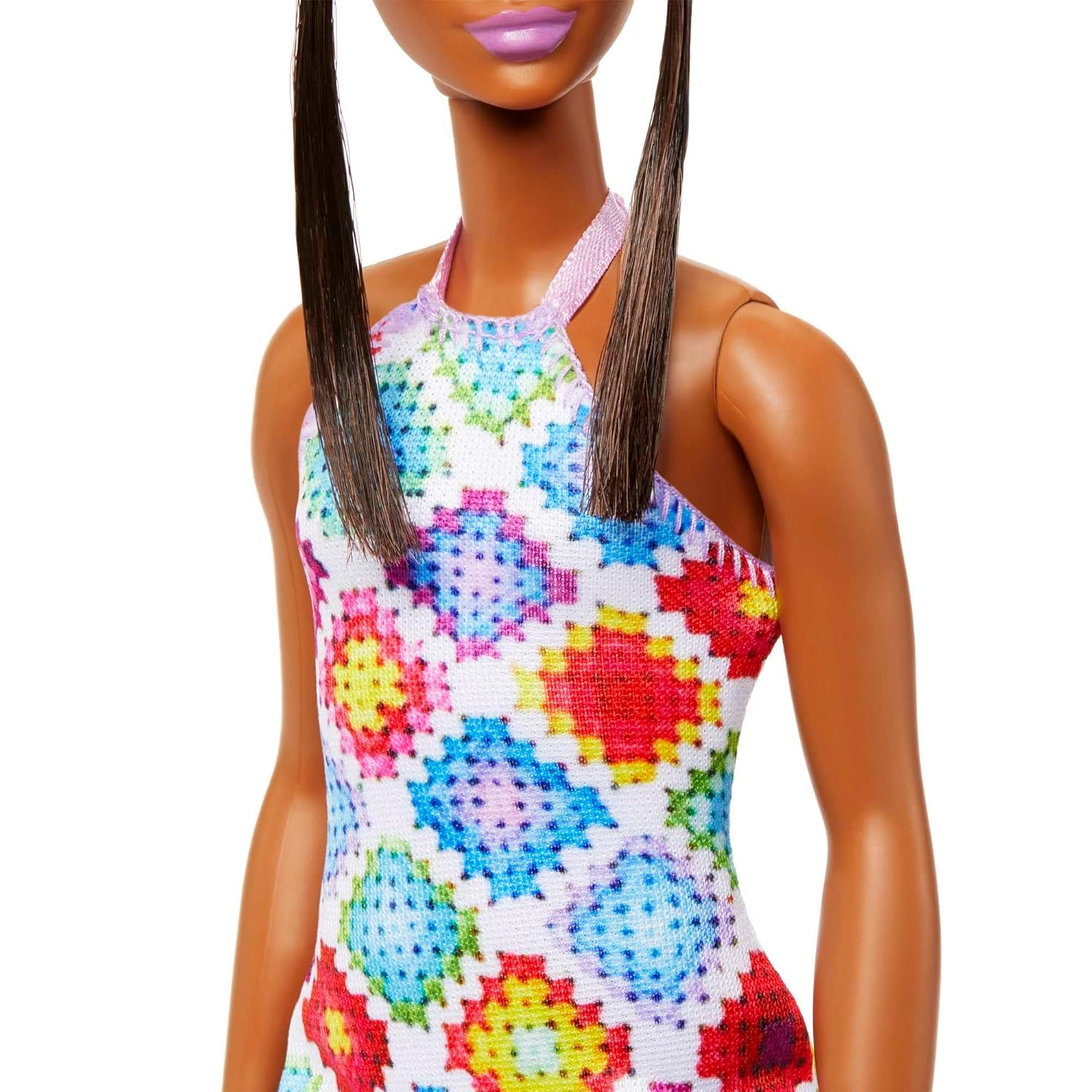 Barbie® Fashionistas™ Doll #210 with Brown Hair in Bun, Wearing Colorf –  Gift Palace — Buy Toys Online India