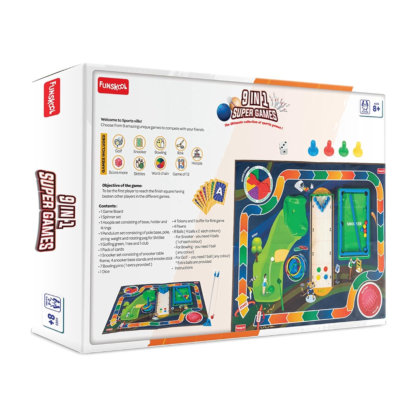Super 9 in 1, Strategy Game, Board Game for kids (PACK OF 6)