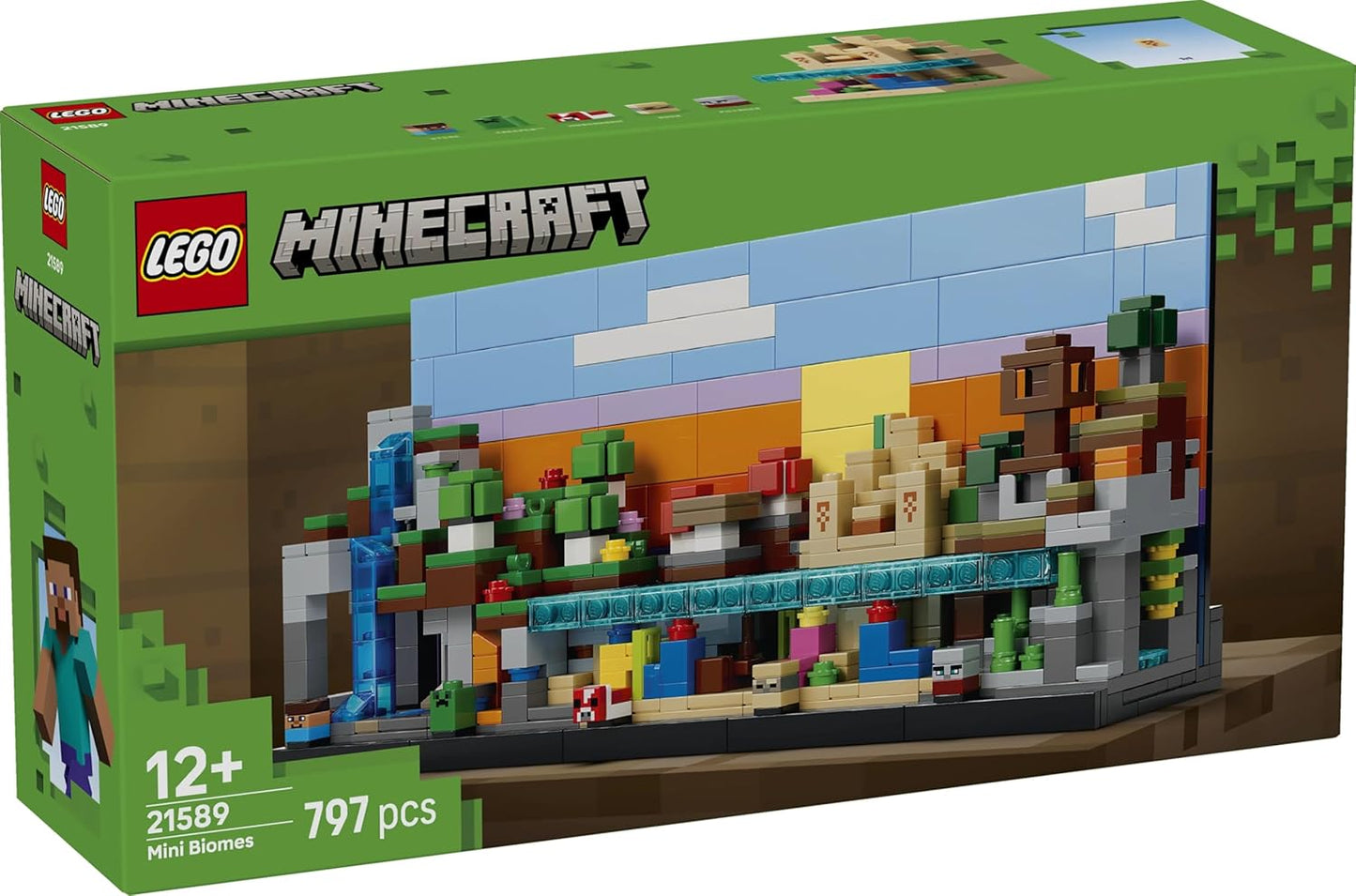 LEGO Minecraft Mini Biomes - Minecraft Art Building Set - Gaming Decoration for Ages 12+ - 21589