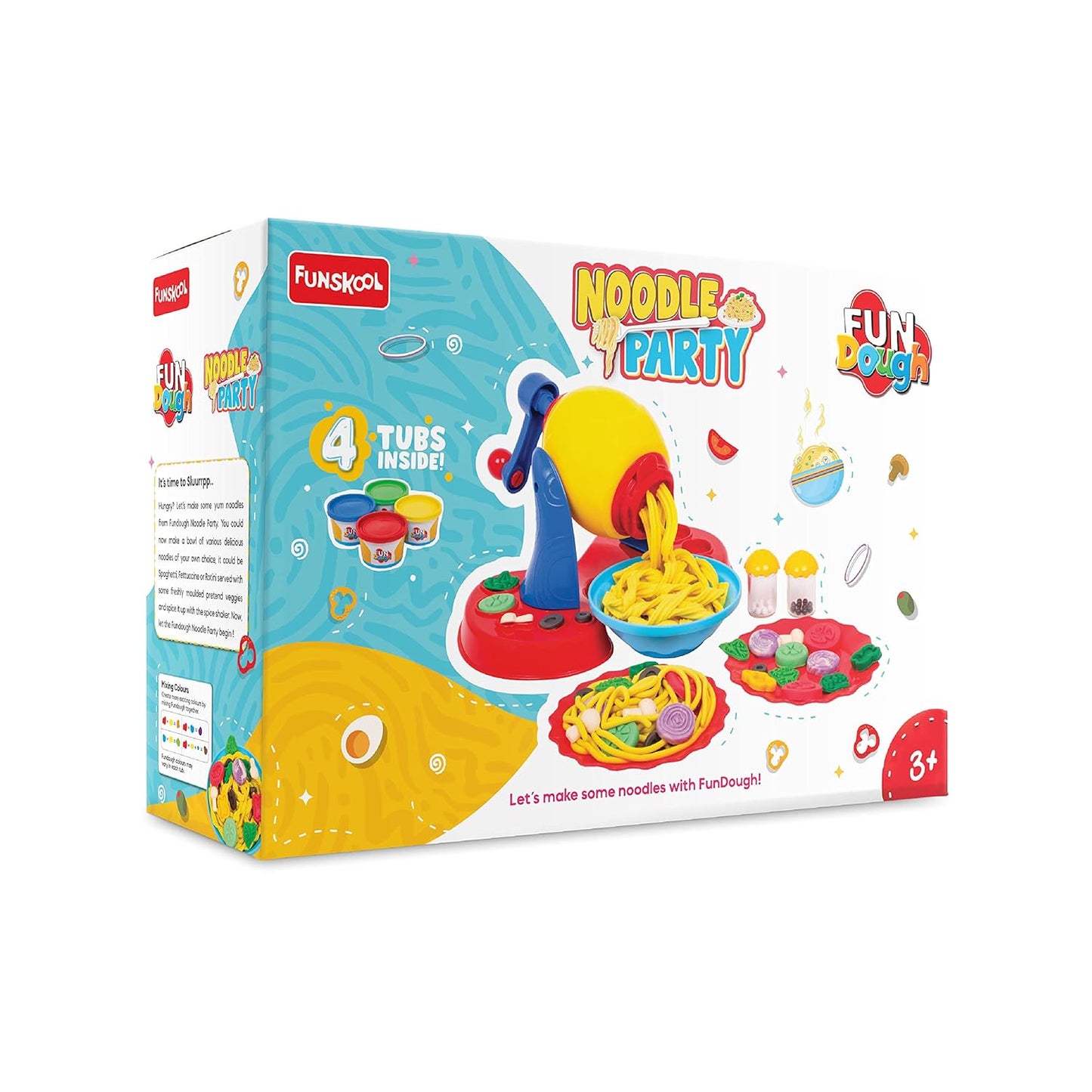 Fundough  Noodle Party, Play Set for Kid (PACK OF 6)
