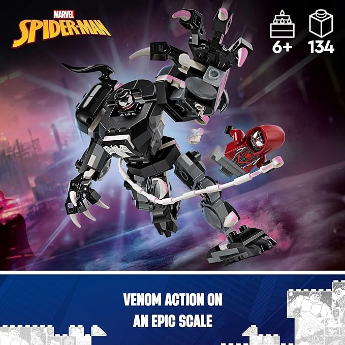 LEGO Marvel Venom Mech Armor vs. Miles Morales 76276