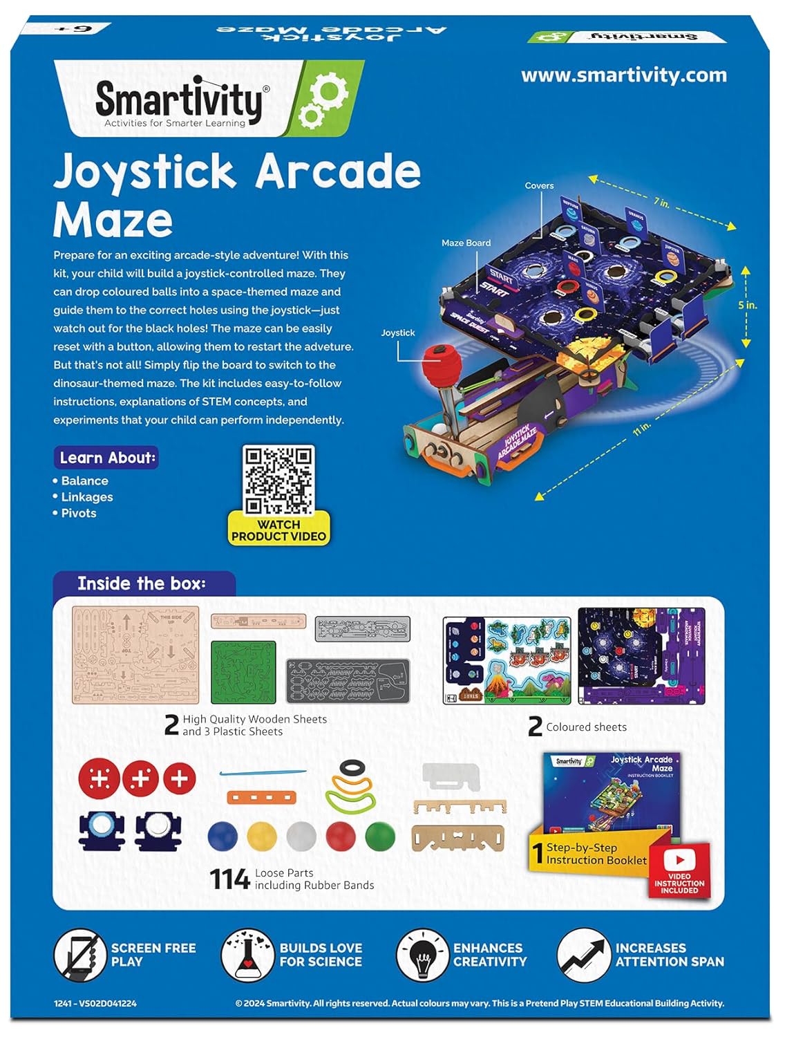 Smartivity Joystick Arcade Maze Toy for Kids 6-14 Years | 2in1 Space & Jungle Theme Adventures I Birthday Gift for Boys & Girls I STEM Educational DIY Science Toys for Kids Ages 6,7,8,9,10,11,12,13,14(PACK OF 6)