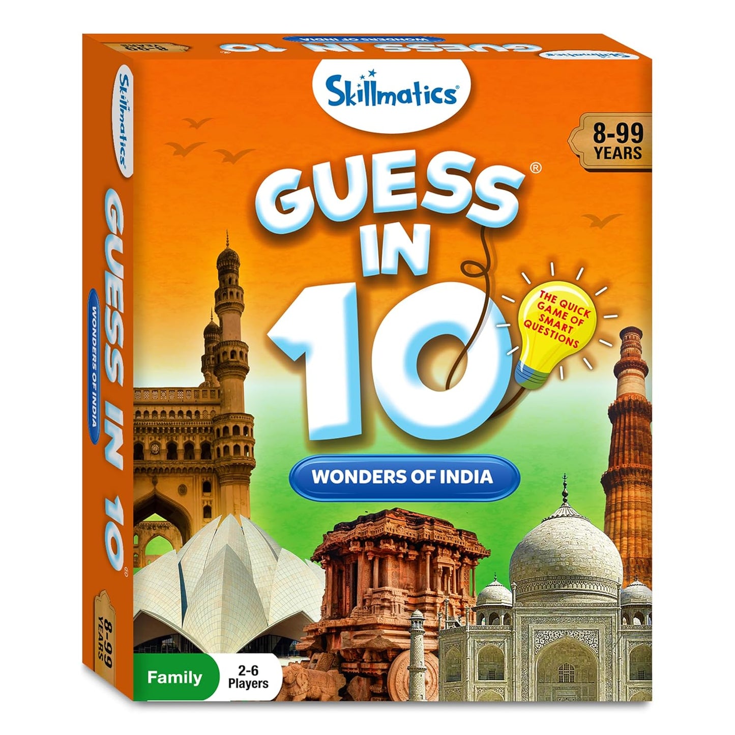 Skillmatics Guess in 10 Wonders of India, Perfect for Boys, Girls, Kids, and Families Who Love Card Games, Educational Games, Board Games, Trivia Gifts for Ages 8, 9, 10 and Up(PACK OF 5)