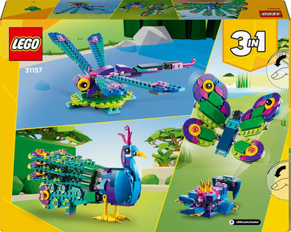 LEGO Creator Exotic Peacock 3in1 Toy Set 31157 Building Blocks Toys for 7+ Gift for Boys and Girls