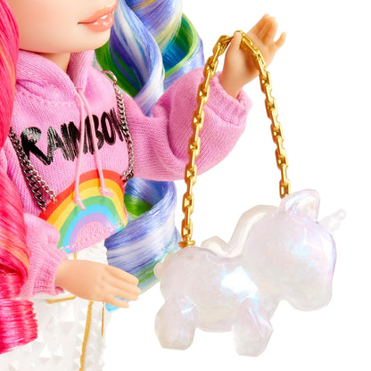 Rainbow High Creative Crystals Fashion Doll with DIY Crystal Accessories – Collectible Doll