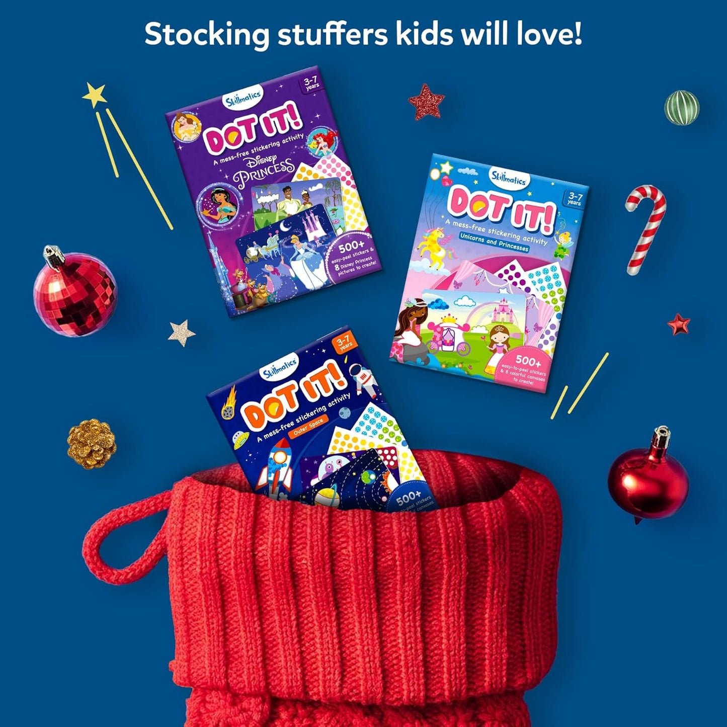 Skillmatics Dot It Sticker Art Activity - Animals, Mess-Free Fun for Kids, 500+ Stickers, Craft Kits, DIY Activity, Travel Toys, Gifts for Boys & Girls Ages 3, 4, 5, 6, 7(PACK OF 5)