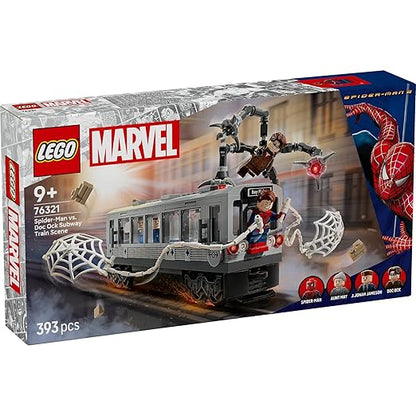 LEGO Marvel Spider-Man vs. Doc Ock Subway Train Scene Building Toy 76321