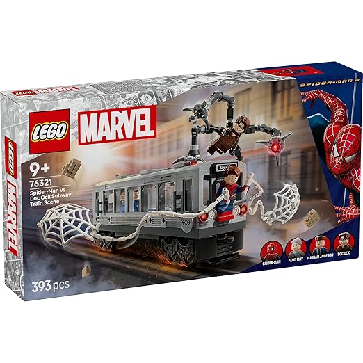 LEGO Marvel Spider-Man vs. Doc Ock Subway Train Scene Building Toy 76321