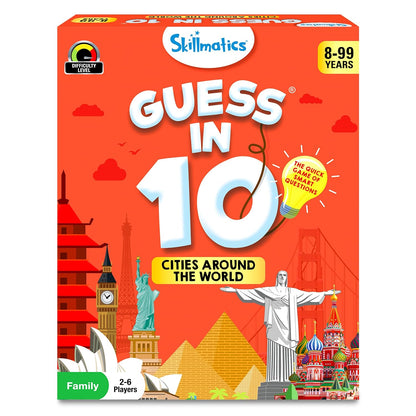Skillmatics Card Game - Guess in 10 Cities Around the World, Gifts for 8 Year Olds and Up, Quick Game of Smart Questions, Fun Family Game(PACK OF 5)