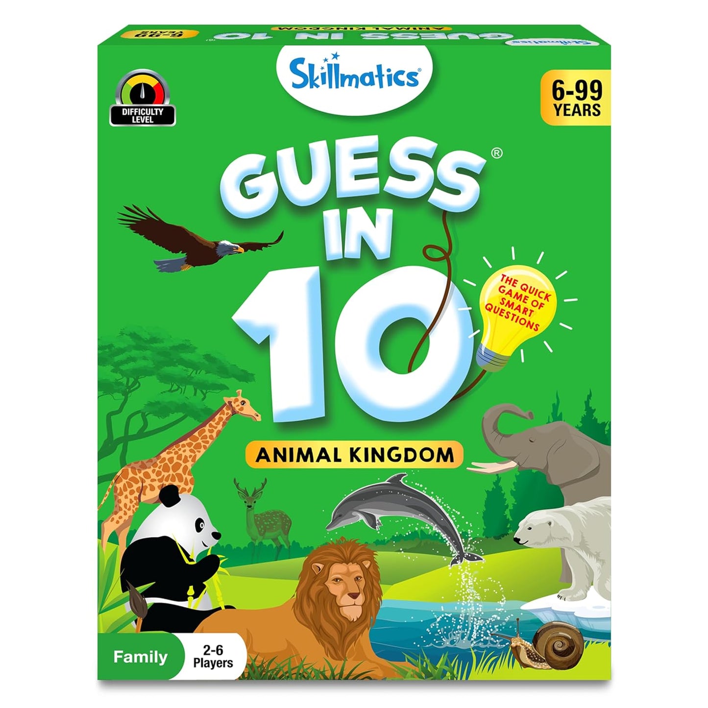 Skillmatics Card Game - Guess in 10 Animal Kingdom, Gifts for 6 Year Olds and Up, Quick Game of Smart Questions, Fun Family Game(PACK OF 5)